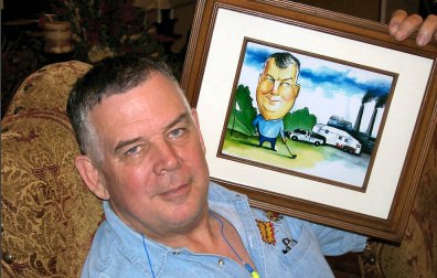 retirement caricature example