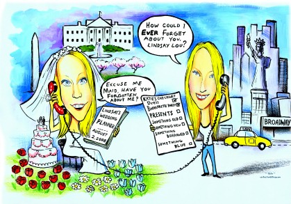 wedding planning caricature