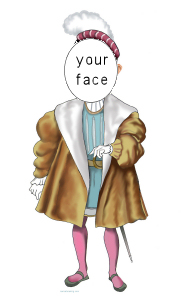 caricature of medieval nobleman 
