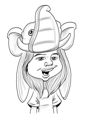 Little girl caricature