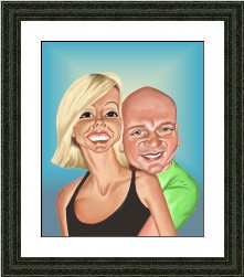 framed valentines caricature