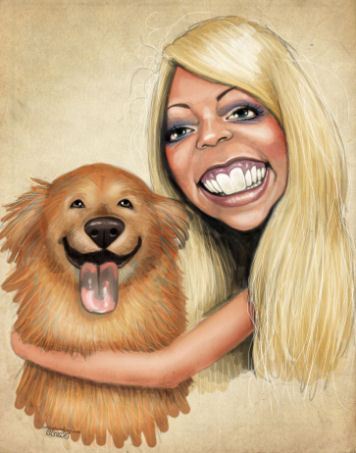 girlanddogcaricature